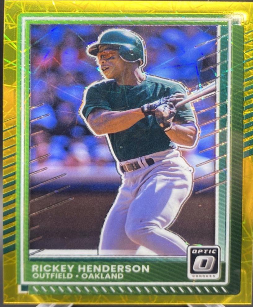 Rickey Henderson [Gold Velocity Optic] #7