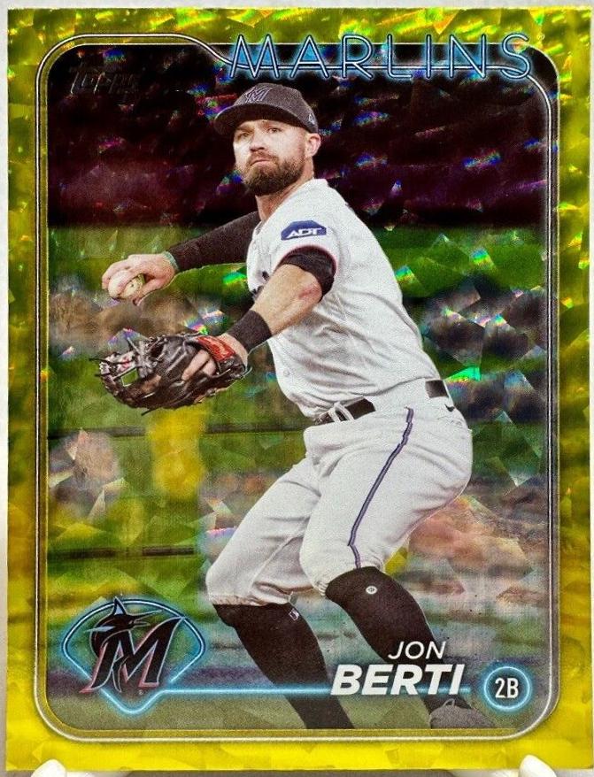 Jon Berti [Yellow Crackle Foil] #524