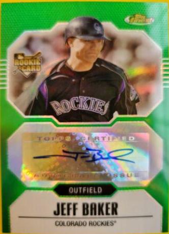 Jeff Baker [Green Refractor Autograph] #159