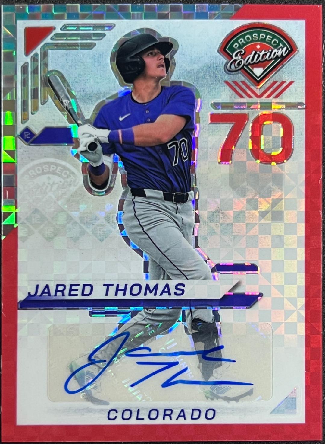 Jared Thomas [Red Power Holo Ticket Signature] #157