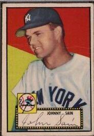 Johnny Sain [Correct Bio Black Back] #49