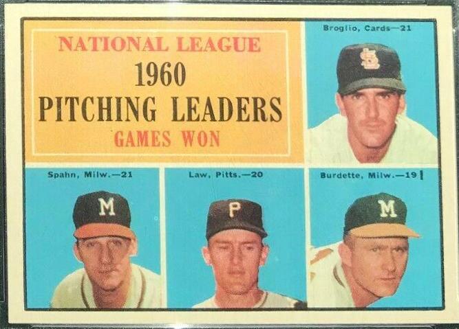 National League 1960 Pitching Leaders [Vertical Black Bar] #47