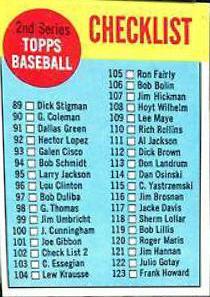Checklist 89-176 [Checklist Red on Yellow] #102
