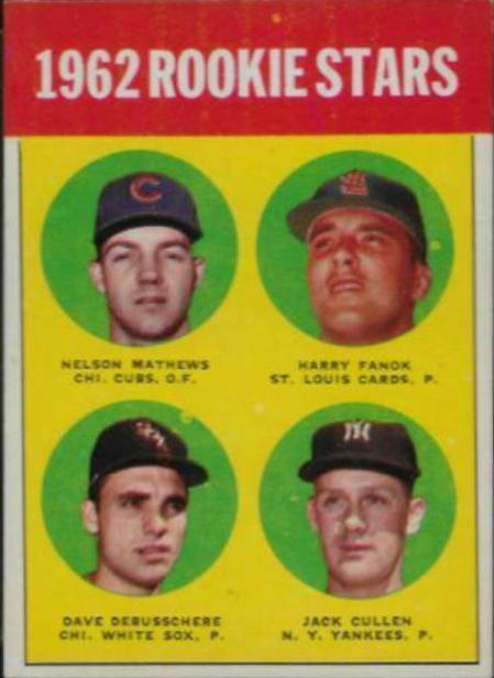 Nelson Mathews / Harry Fanok / Dave DeBusschere / Jack Cullen [1962 Front and Back] #54