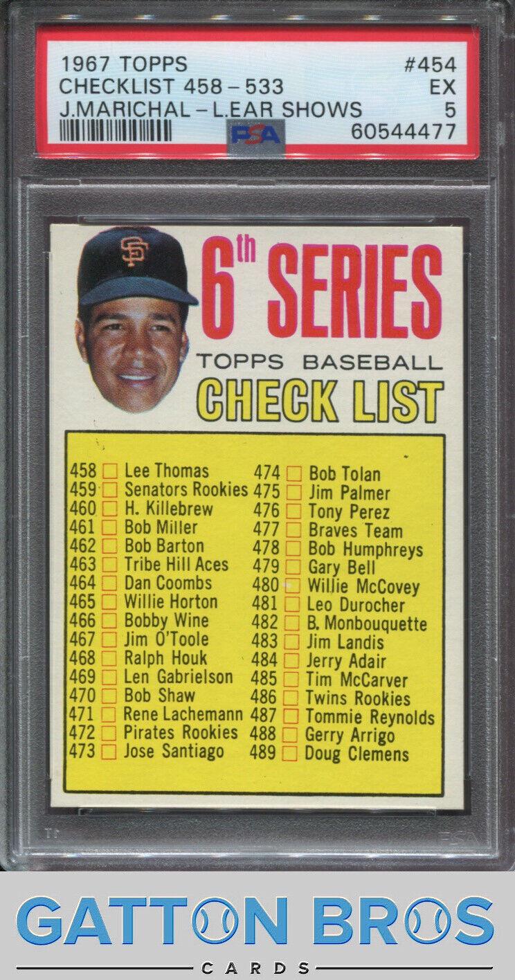 Checklist 458-533 [J. Marichal Left Ear Shows] #454
