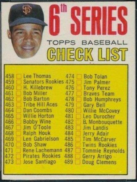 Checklist 458-533 [J. Marichal No Left Ear] #454