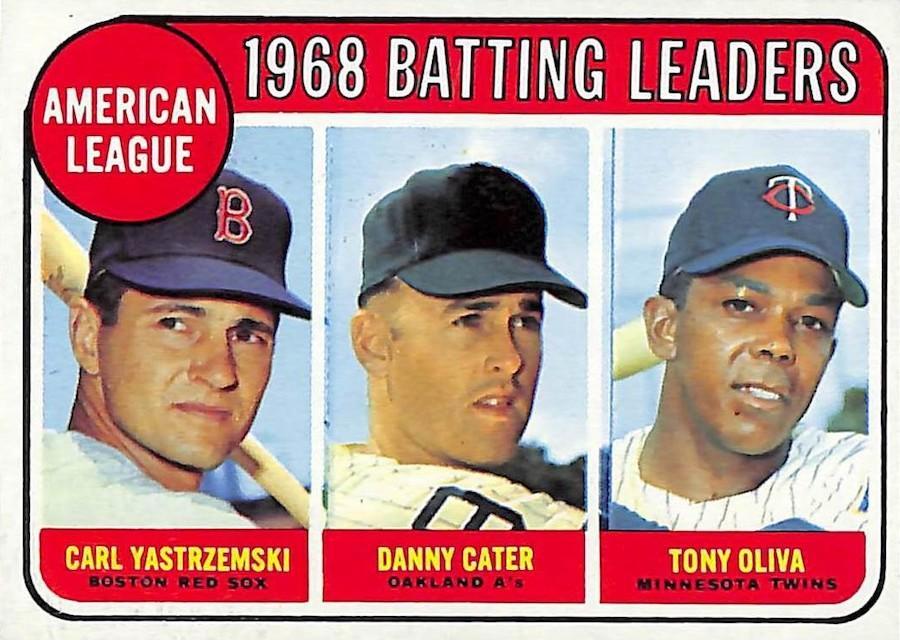 American League 1968 Batting Leaders: Carl Yastrzemski / Danny Cater / Tony Oliva #1