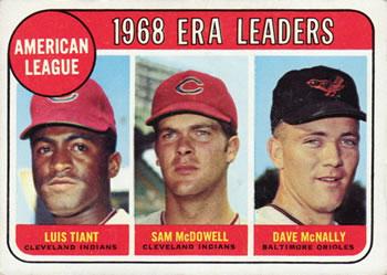 American League 1968 ERA Leaders: Luis Tiant / Sam McDowell / Dave McNally #7