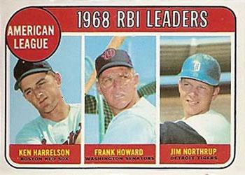 American League 1968 RBI Leaders: Ken Harrelson / Frank Howard / Jim Northrup #3