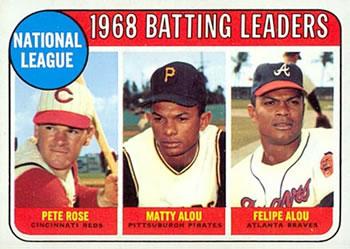 National League 1968 Batting Leaders: Pete Rose / Matty Alou / Felipe Alou #2