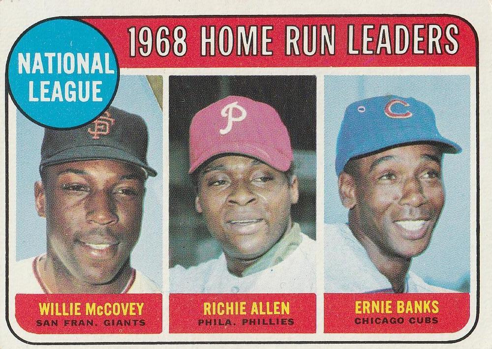 National League 1968 Home Run Leaders: Willie McCovey / Richie Allen / Ernie Banks #6
