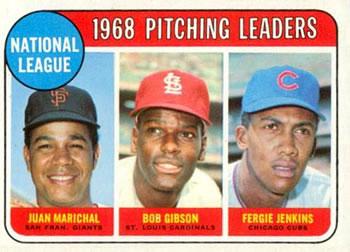 National League 1968 Pitching Leaders: Juan Marichal / Bob Gibson / Fergie Jenkins #10