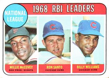 National League 1968 RBI Leaders: Willie McCovey / Ron Santo / Billy Williams #4