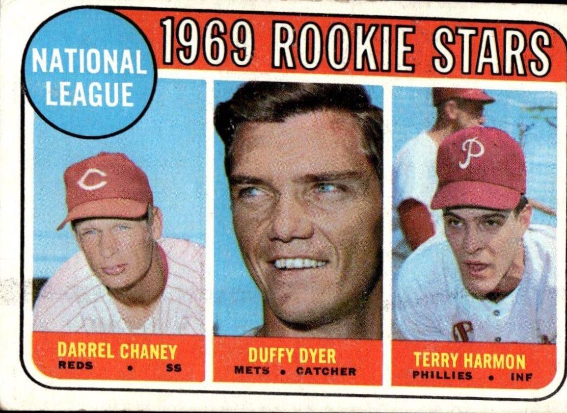 National League 1969 Rookie Stars: Darrel Chaney / Duffy Dyer / Terry Harmon #624