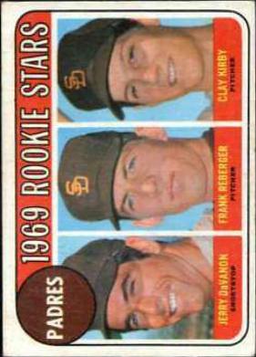 Padres 1969 Rookie Stars: Jerry DaVanon / Frank Reberger / Clay Kirby #637