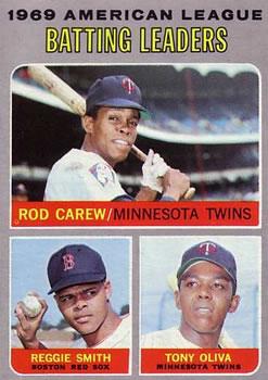1969 American League Batting Leaders: Rod Carew / Reggie Smith / Tony Oliva #62