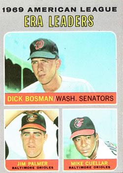 1969 American League ERA Leaders: Dick Bosman / Jim Palmer / Mike Cuellar #68
