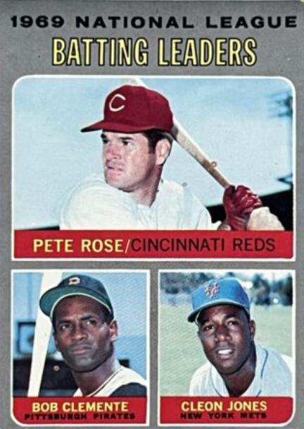1969 National League Batting Leaders: Pete Rose / Bob Clemente / Cleon Jones #61