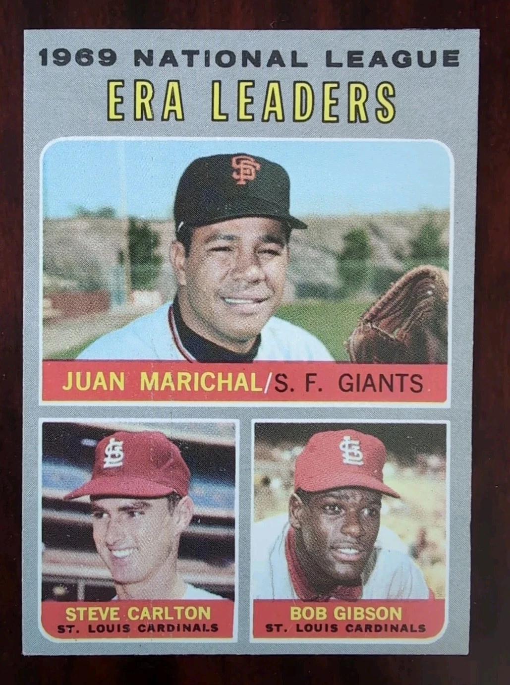 1969 National League ERA Leaders: Juan Marichal / Steve Carlton / Bob Gibson #67