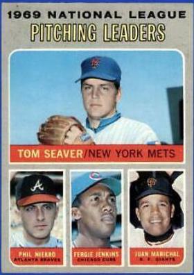 1969 National League Pitching Leaders: Tom Seaver / Phil Niekro / Fergie Jenkins / Juan Marichal #69