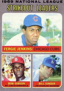 1969 National League Strikeout Leaders: Fergie Jenkins / Bob Gibson / Bill Singer #71