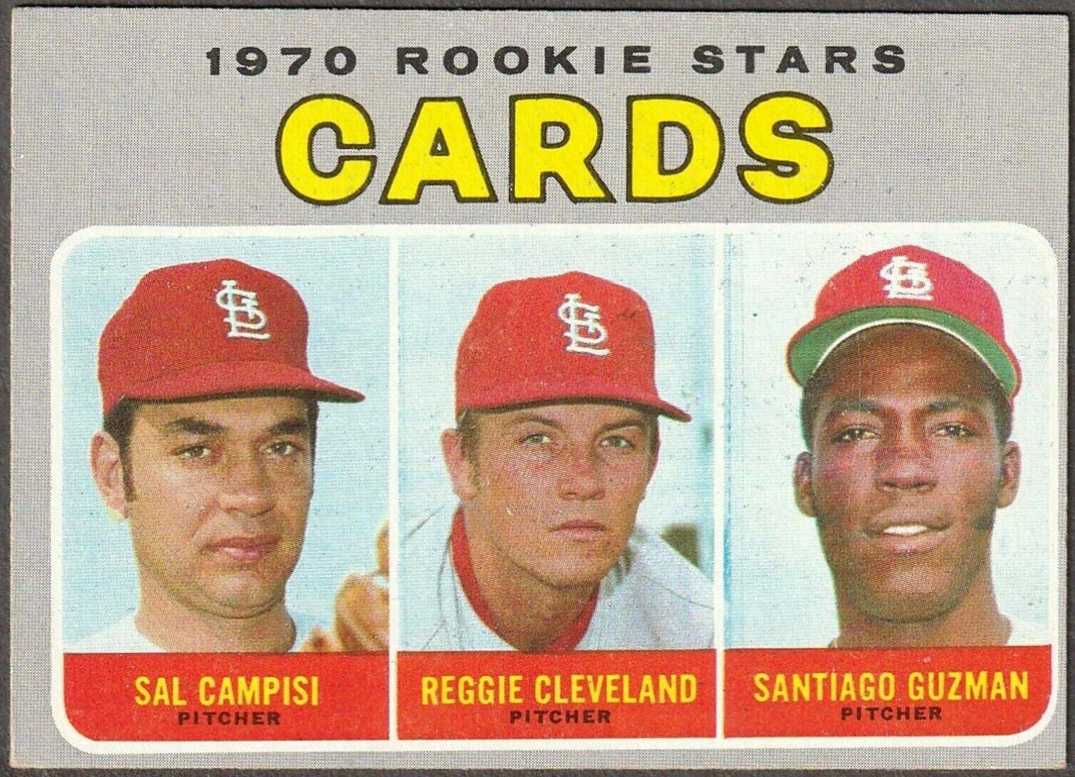 Cards 1970 Rookie Stars: Sal Campisi / Reggie Cleveland / Santiago Guzman #716