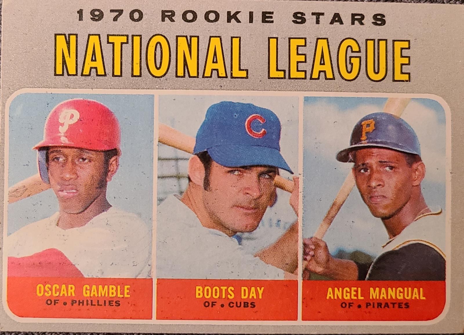 N.L. 1970 Rookie Stars: Oscar Gamble / Boots Day / Angel Mangual #654