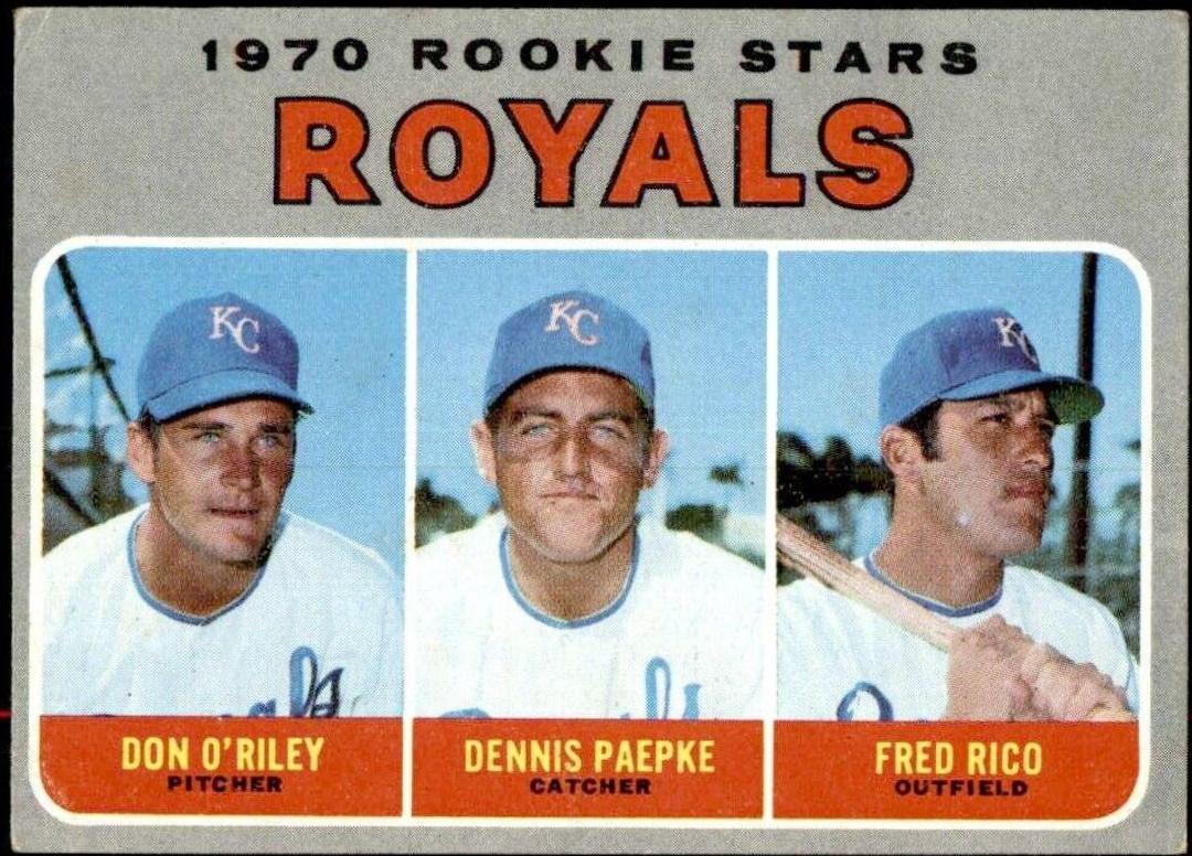 Royals 1970 Rookie Stars: Don O'Riley / Dennis Paepke / Fred Rico #552
