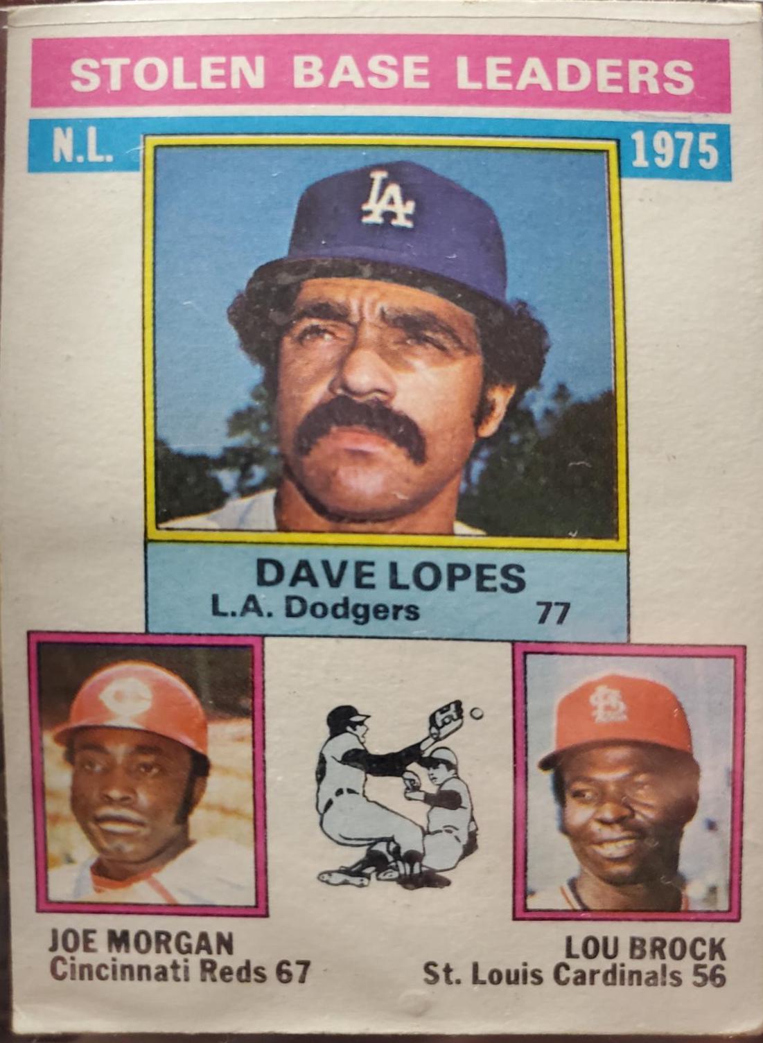 NL Stolen Base Ldrs [D. Lopes, J. Morgan, L. Brock] #197
