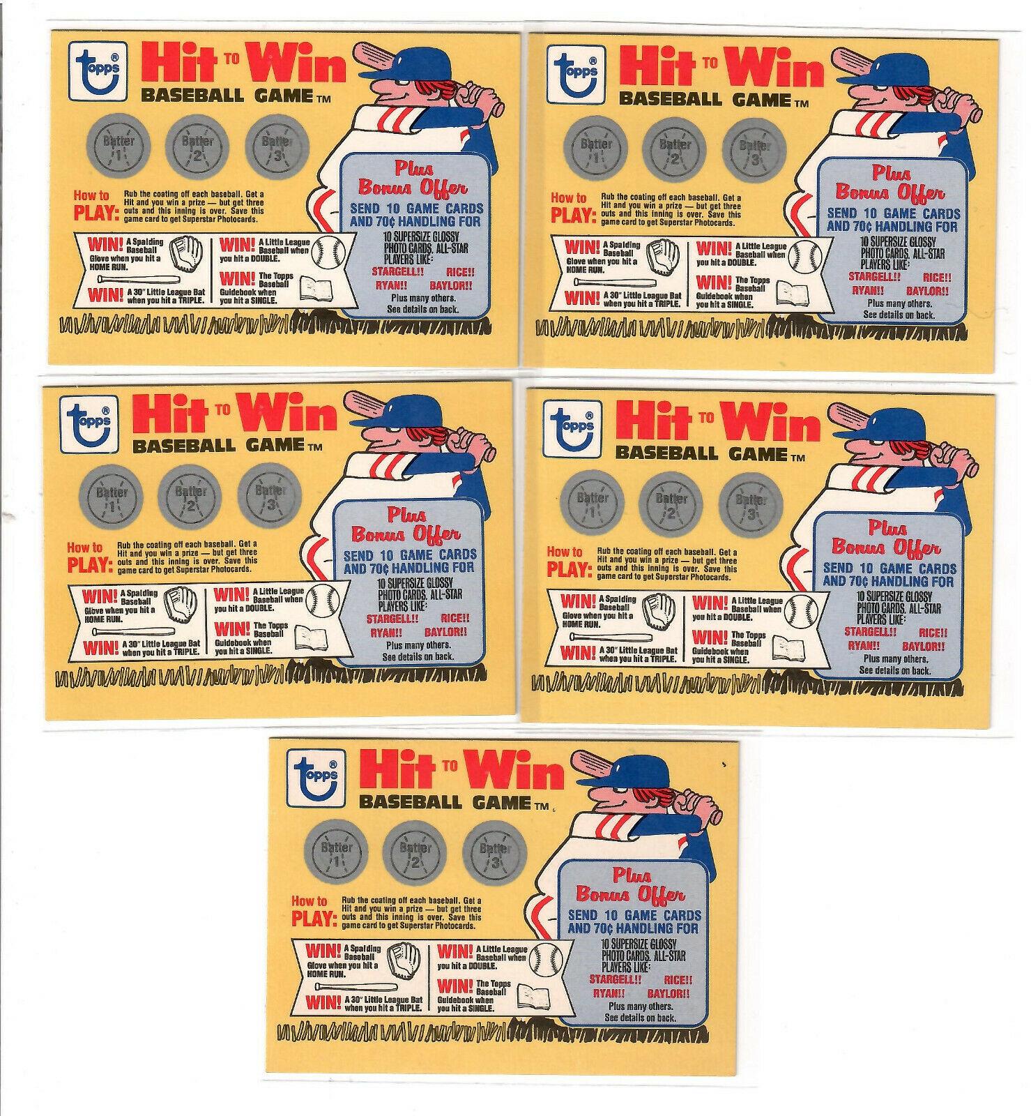 Hit to Win [Baseball Game Card]