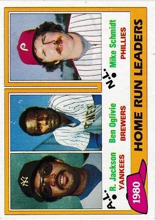 1980 Home Run Leaders: Reggie Jackson / Ben Oglivie / Mike Schmidt #2
