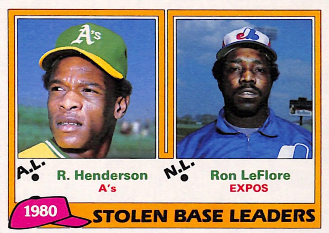 1980 Stolen Base Leaders: Rickey Henderson / Ron LeFlore #4