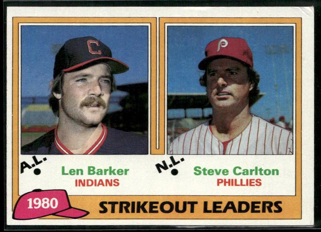 1980 Strikeout Leaders: Len Barker / Steve Carlton #6
