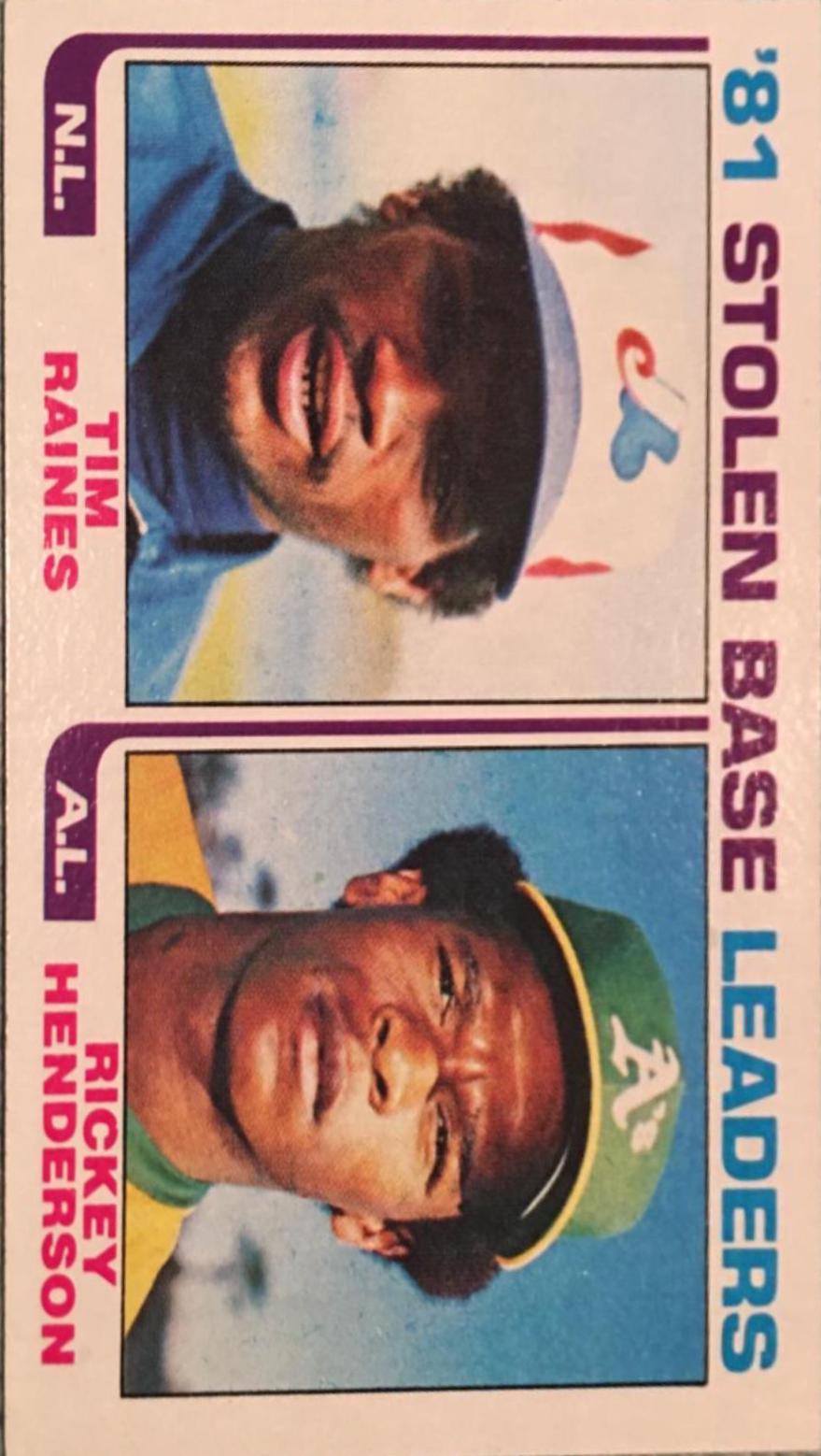 81 Stolen Base Leaders: Tim Raines / Rickey Henderson #164