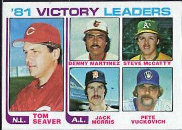 81 Victory Leaders: Tom Seaver / Denny Martinez / Steve McCatty / Jack Morris / Pete Vuckovich #165