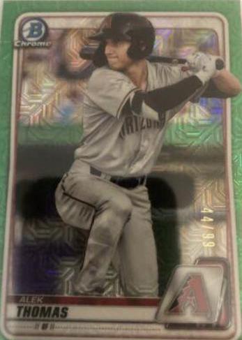 Alek Thomas [Green Shimmer Refractor] #BCP-98
