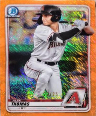 Alek Thomas [Orange Shimmer Refractor] #BCP-98