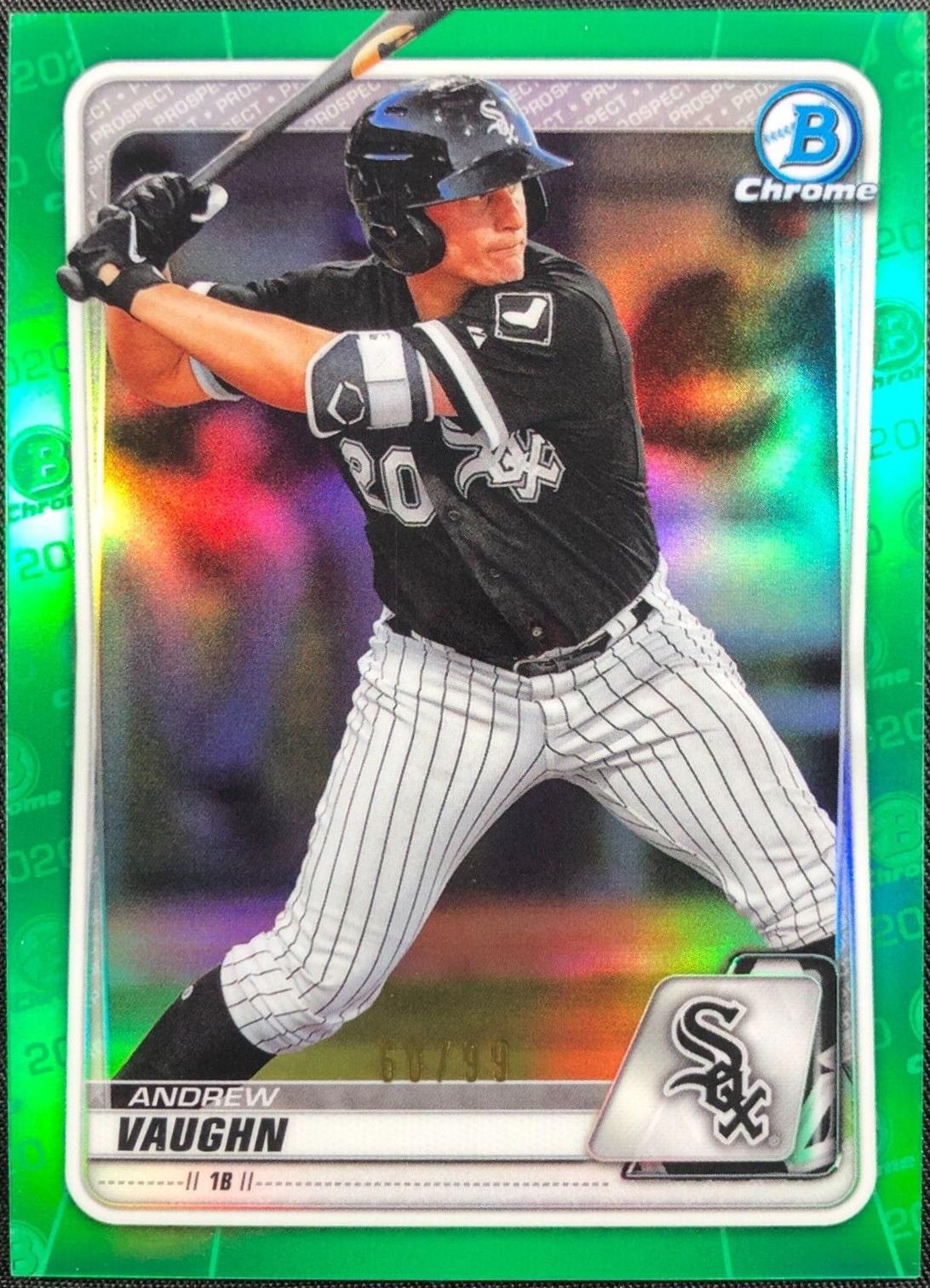 Andrew Vaughn [Green Shimmer Refractor] #BCP-26
