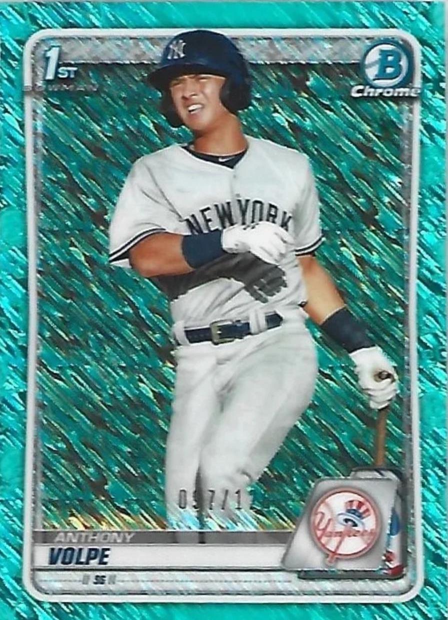 Anthony Volpe [Aqua Shimmer Refractor] #BCP-139