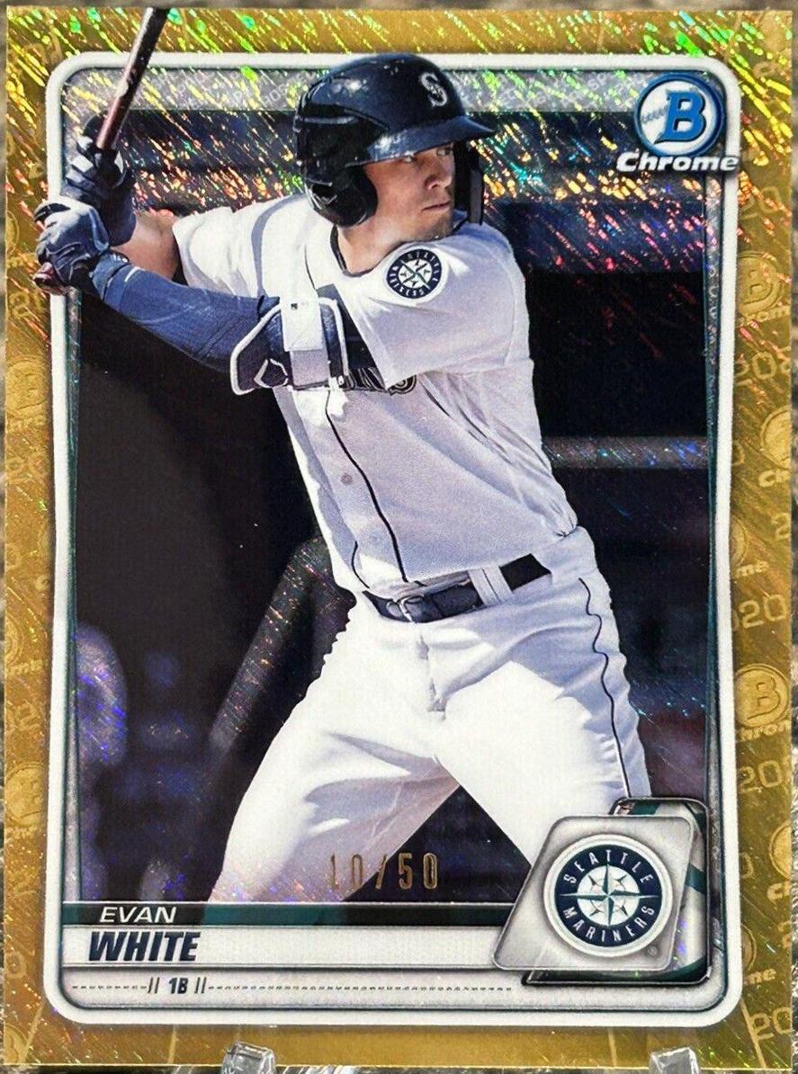 Evan White [Gold Shimmer Refractor] #BCP-77
