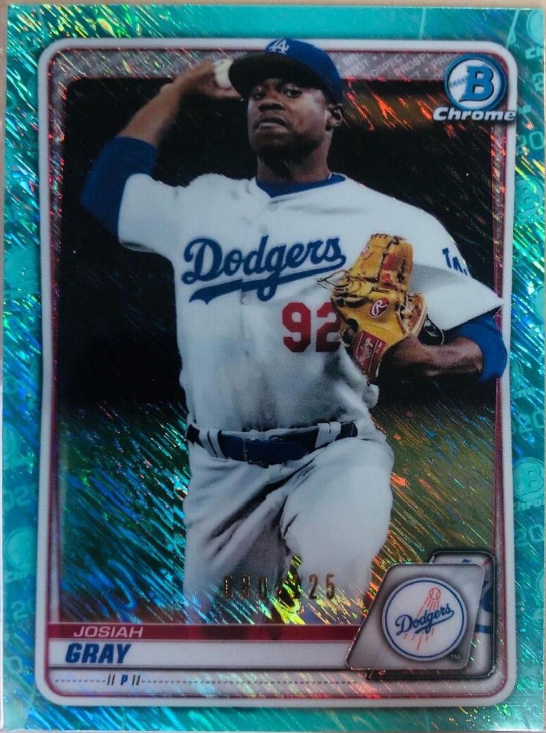Josiah Gray [Aqua Shimmer Refractor] #BCP-48