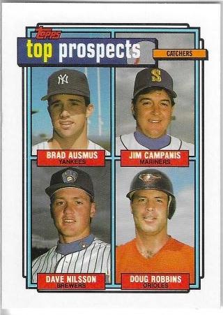 1992 Top Prospects Catchers: Brad Ausmus / Jim Campanis / Dave Nilsson / Doug Robbins #58