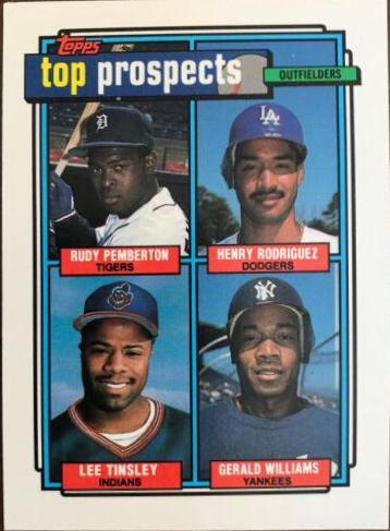 1992 Top Prospects Outfielders: Rudy Pemberton / Henry Rodriguez / Lee Tinsley / Gerald Williams #656