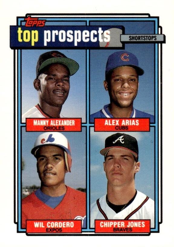 1992 Top Prospects Shortstops: Manny Alexander / Alex Arias / Wil Cordero / Chipper Jones #551