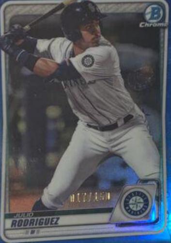 Julio Rodriguez [Blue Shimmer Refractor] #BCP-19