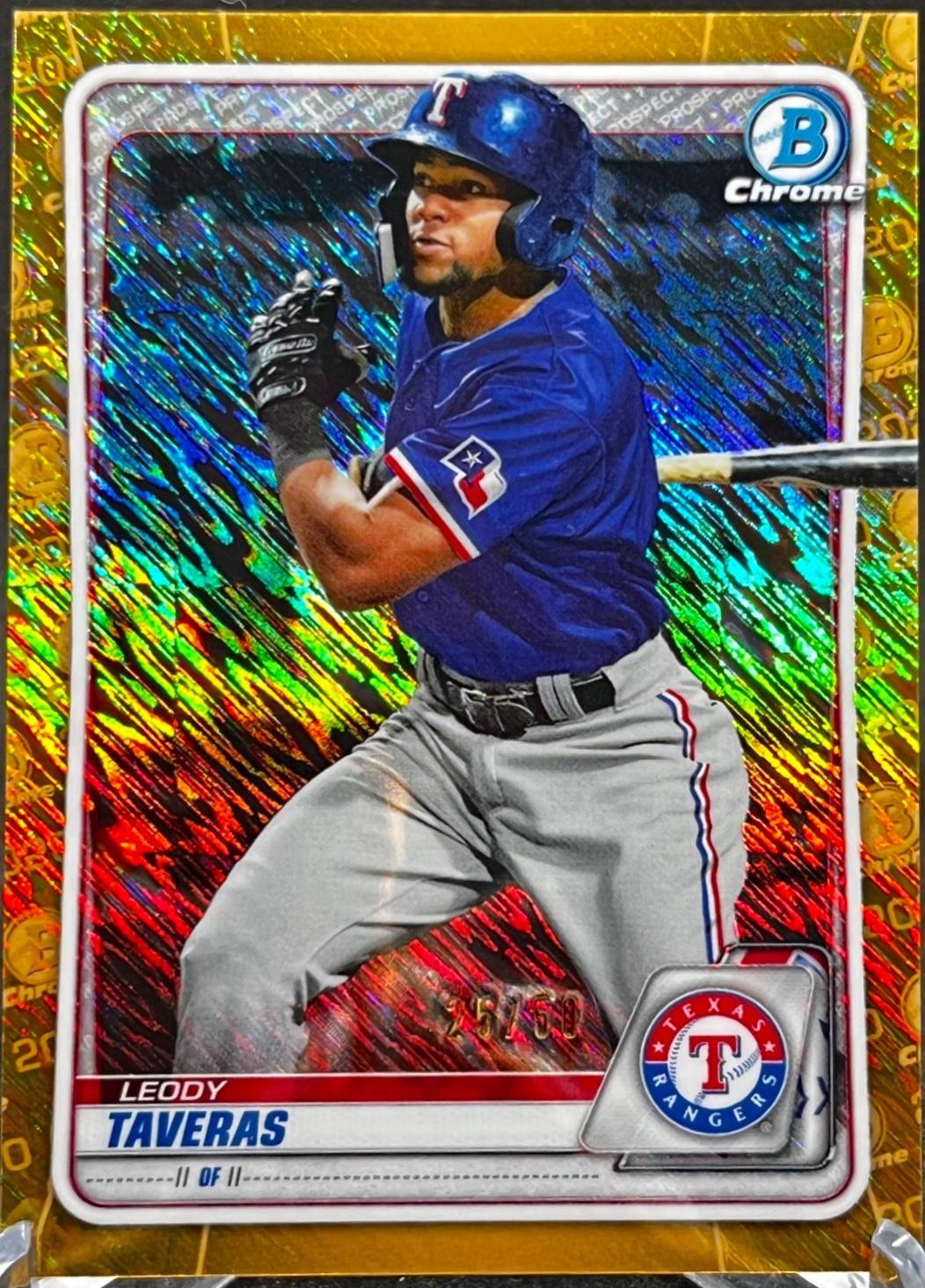 Leody Taveras [Gold Shimmer Refractor] #BCP-127