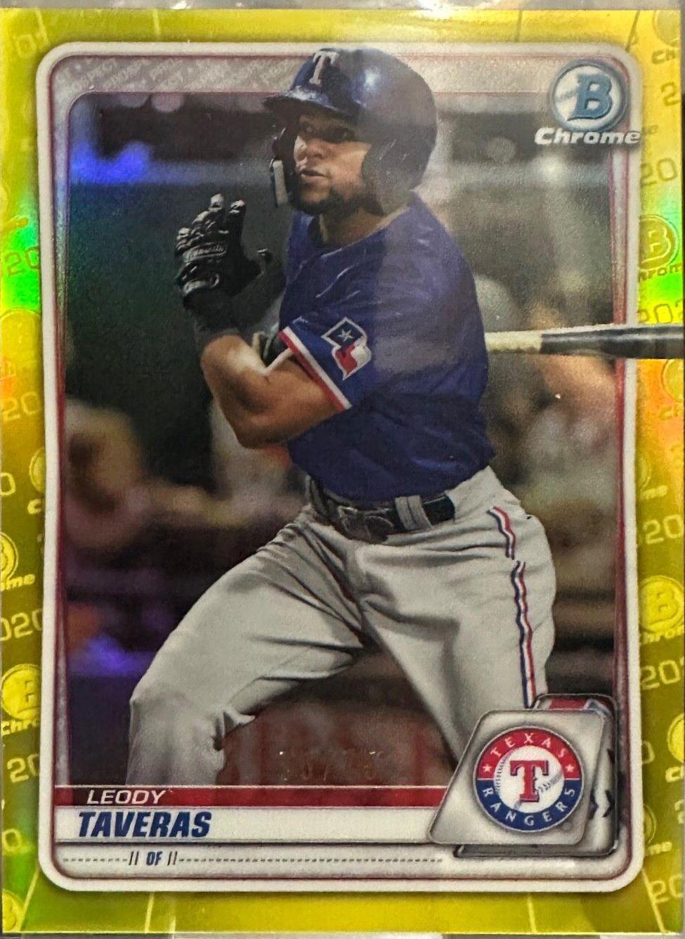 Leody Taveras [Yellow Refractor] #BCP-127