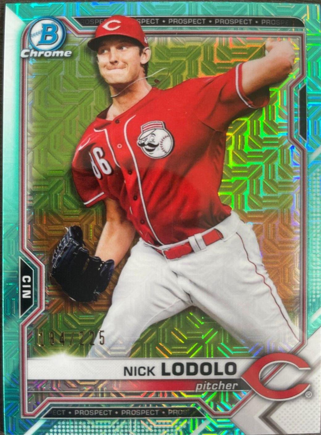 Nick Lodolo [Aqua Refractor] #BCP-39