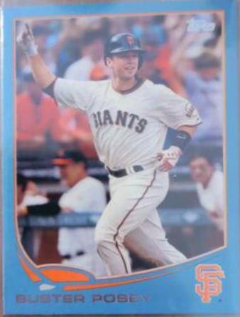 Buster Posey [Finger in Air Blue Border] #128