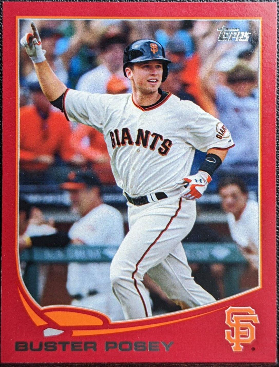 Buster Posey [Finger in Air Red Border] #128